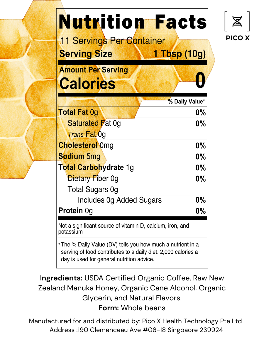 Organic Manuka Honey Roast Coffee 4oz Pico X 
